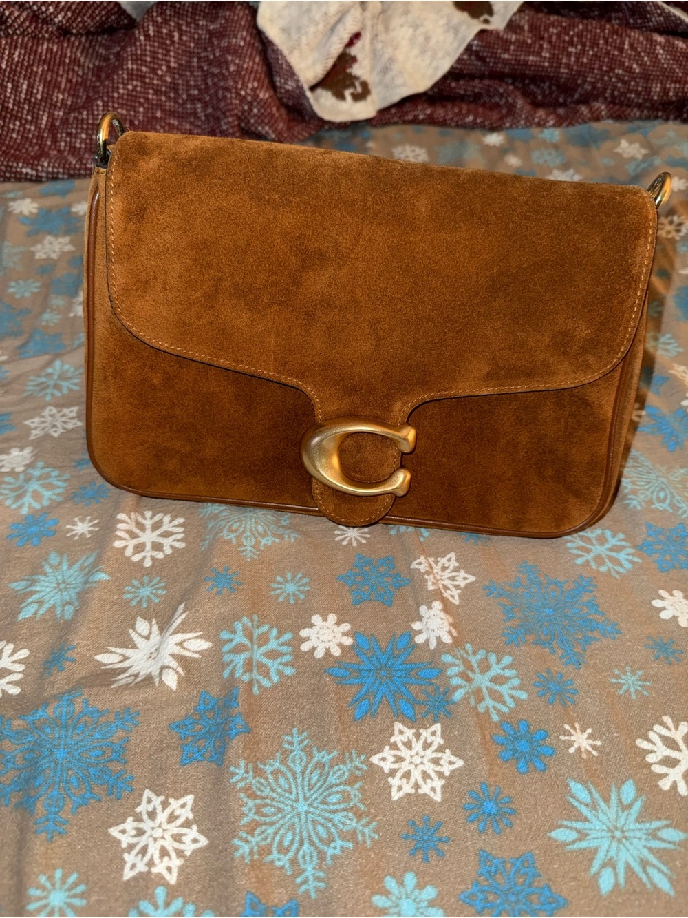 Coach small suede soft tabby